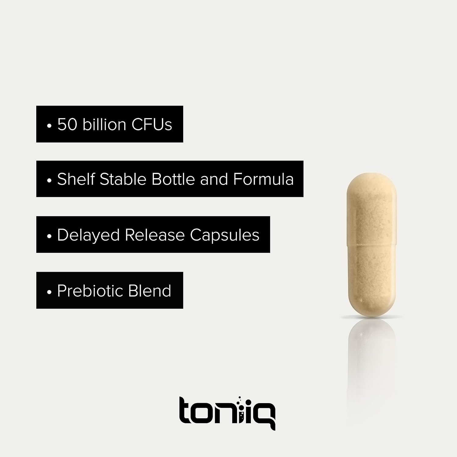 Toniiq Probiótico Lactobacillus Reuteri 50 Mil Millones UFC - 60 Cápsulas Vegetarianas