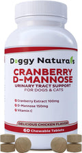 Cranberry D-Mannose para Perros y Gatos - Apoyo para el Tracto Urinario - 60 Comprimidos Masticables