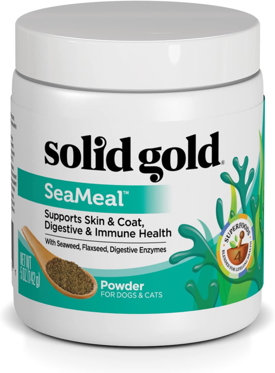 Solid Gold SeaMeal - Multivitamin Powder for Dogs and Cats, 1 lb
