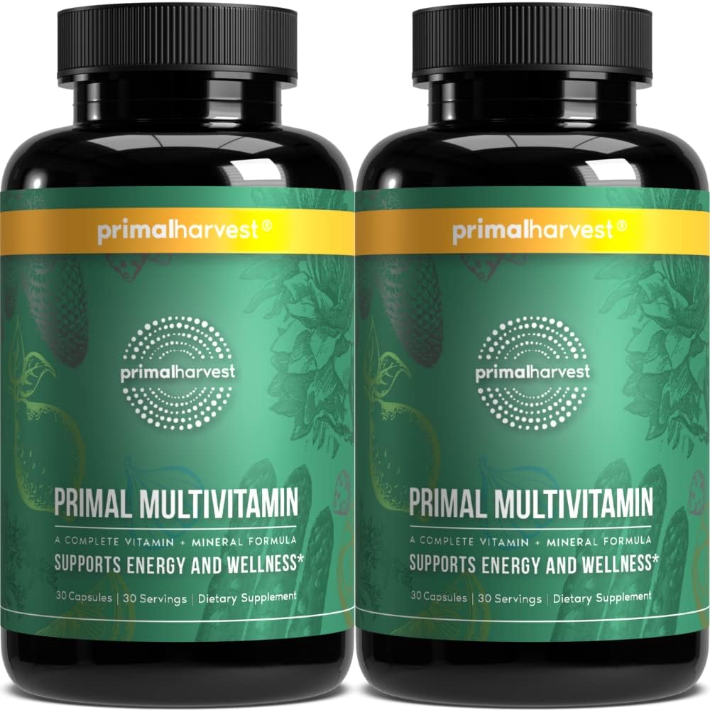 Primal Harvest Primal Multivitamin - Complejo Multivitamínico Diario con 21 Vitaminas y Minerales Esenciales
