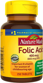 Ácido Fólico 400 mcg, 250 Comprimidos - Panihari Nature Made