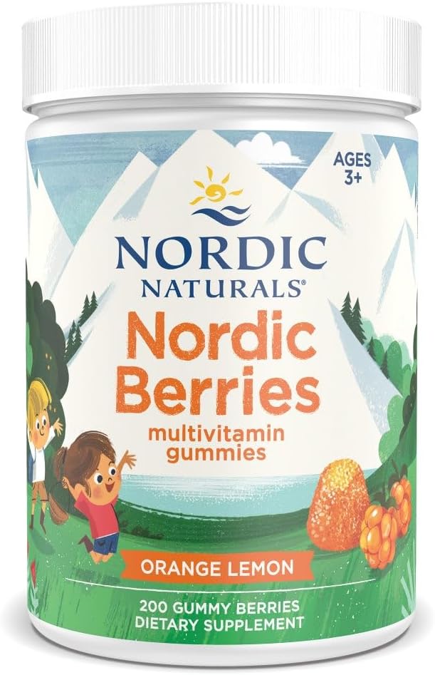 Nordic Naturals Nordic Berries Multivitamínico en Gominolas, Cítrico - 200 Gominolas (50 Dosis)