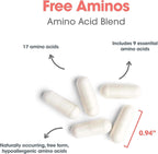Nutricology Free Aminos - Complejo de Aminoácidos Esenciales con 5-HTP - 100 Cápsulas