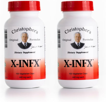 Christopher's Original Formulas X-INFX Formula, Apoyo Inmunológico Natural, 3 Pack, 100 Cápsulas Cada Uno – Image 8