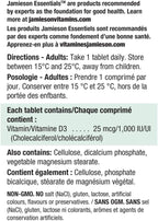 Vitamin D3 1,000 IU - 240 Tablets - Jamieson