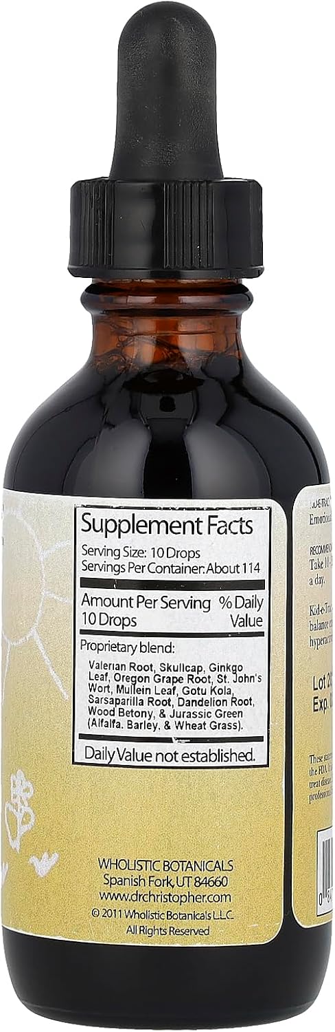 Christopher's Original Formulas Organic Kid-e-Trac Extracto Líquido - Fórmula Infantil Sin Alcohol - 60 ml