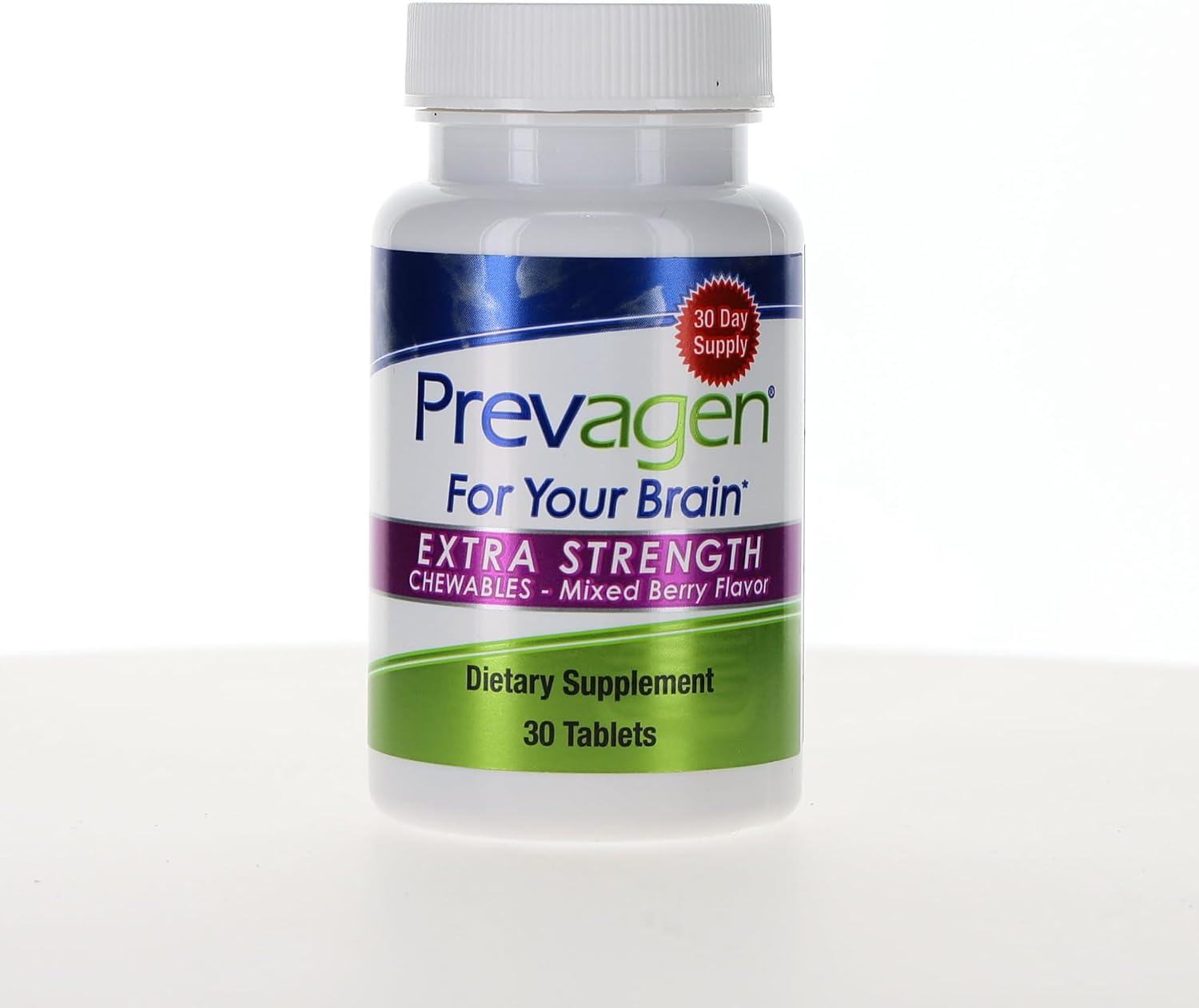 Prevagen Extra Strength Mixed Berry Chewables - 30 Comprimidos (1 Mes) | Formulado para tu Cerebro | 20mg de Apoaequorina más Vitamina D3 con Pastillero de 7 Días