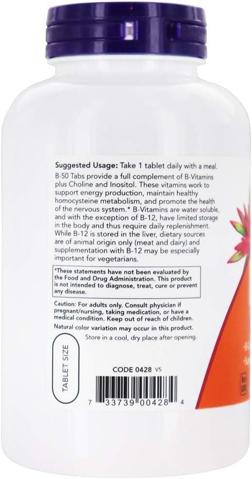 Now Foods B-50, Complejo B - 250 tabletas