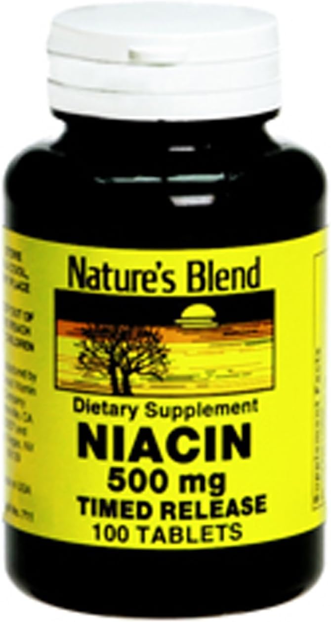Nature's Blend Niacina Liberación Prolongada 500 mg 100 Comprimidos