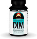 Source Naturals DIM, Diindolylmethane 200mg con BioPerine, Vitamina E y Más - 60 Comprimidos