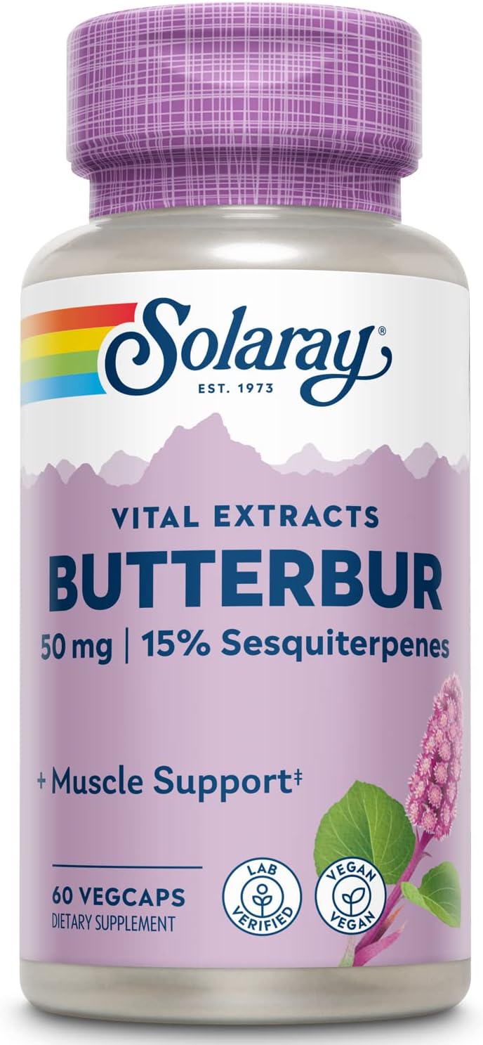 Solaray Extracto de Raíz de Butterbur 50 mg - 60 Cápsulas Veganas