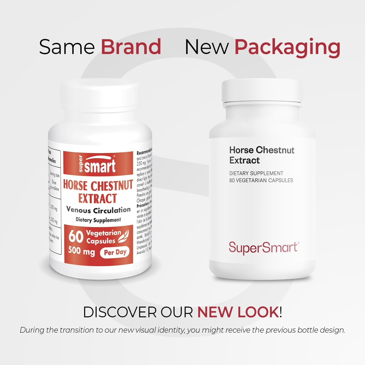 Supersmart - Extracto de Castaño de Indias 500mg al día (20% Aescin) - Circulación Venosa Saludable | Sin OGM y Sin Gluten - 60 Cápsulas Vegetales