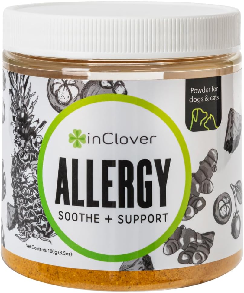 InClover Natural Dog and Cat Allergy Relief Supplement – Suplemento Herbal para Alergias