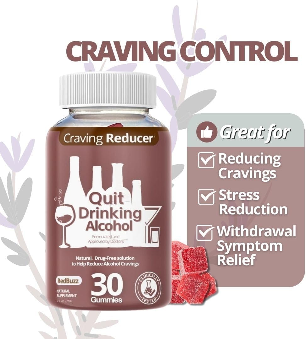 Drop The Craving Gominolas para Dejar el Alcohol - Apoyo contra Antojos y Efecto Calmante - 60 Gominolas