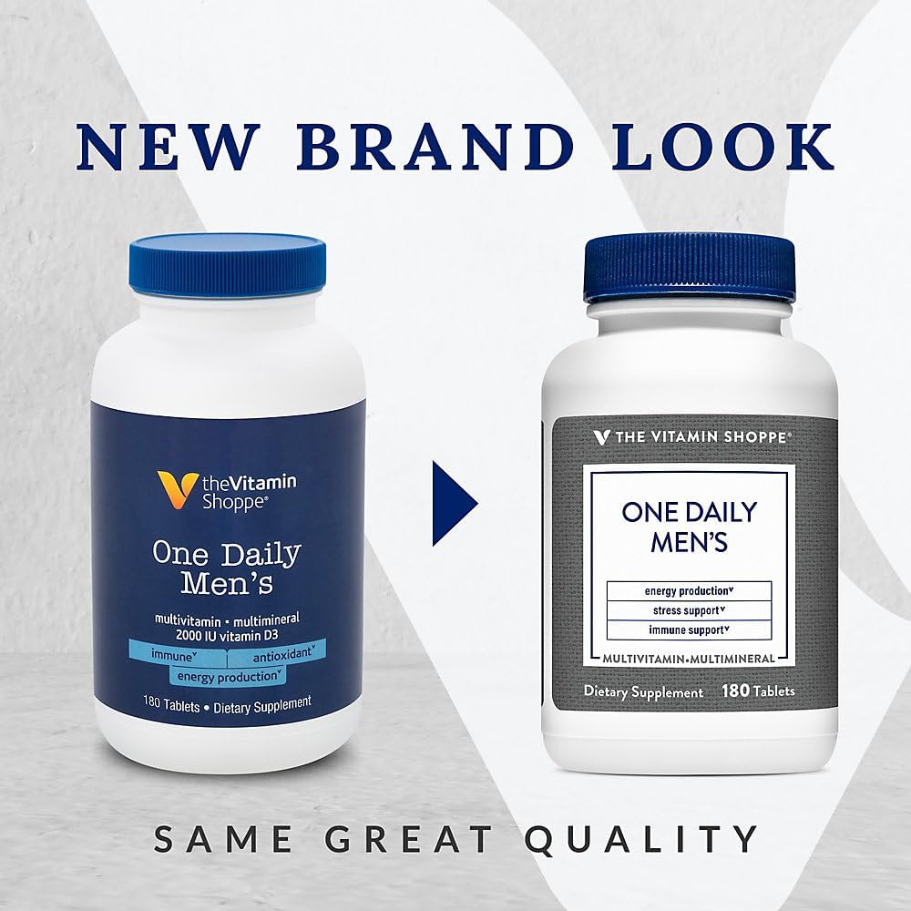 The Vitamin Shoppe One Daily Multivitamínico para Hombres, 180 Comprimidos