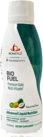 Youngevity Bio Fuel - Suplemento multivitamínico líquido premium Biometics - Nutrición diaria completa con antioxidantes, vitaminas, minerales y apoyo energético (30 porciones)