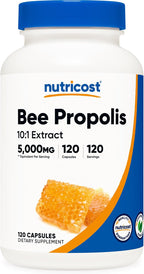 Nutricost Extracto de Propóleo de Abeja 500mg - 120 Cápsulas (Equivalente a 5.000mg)