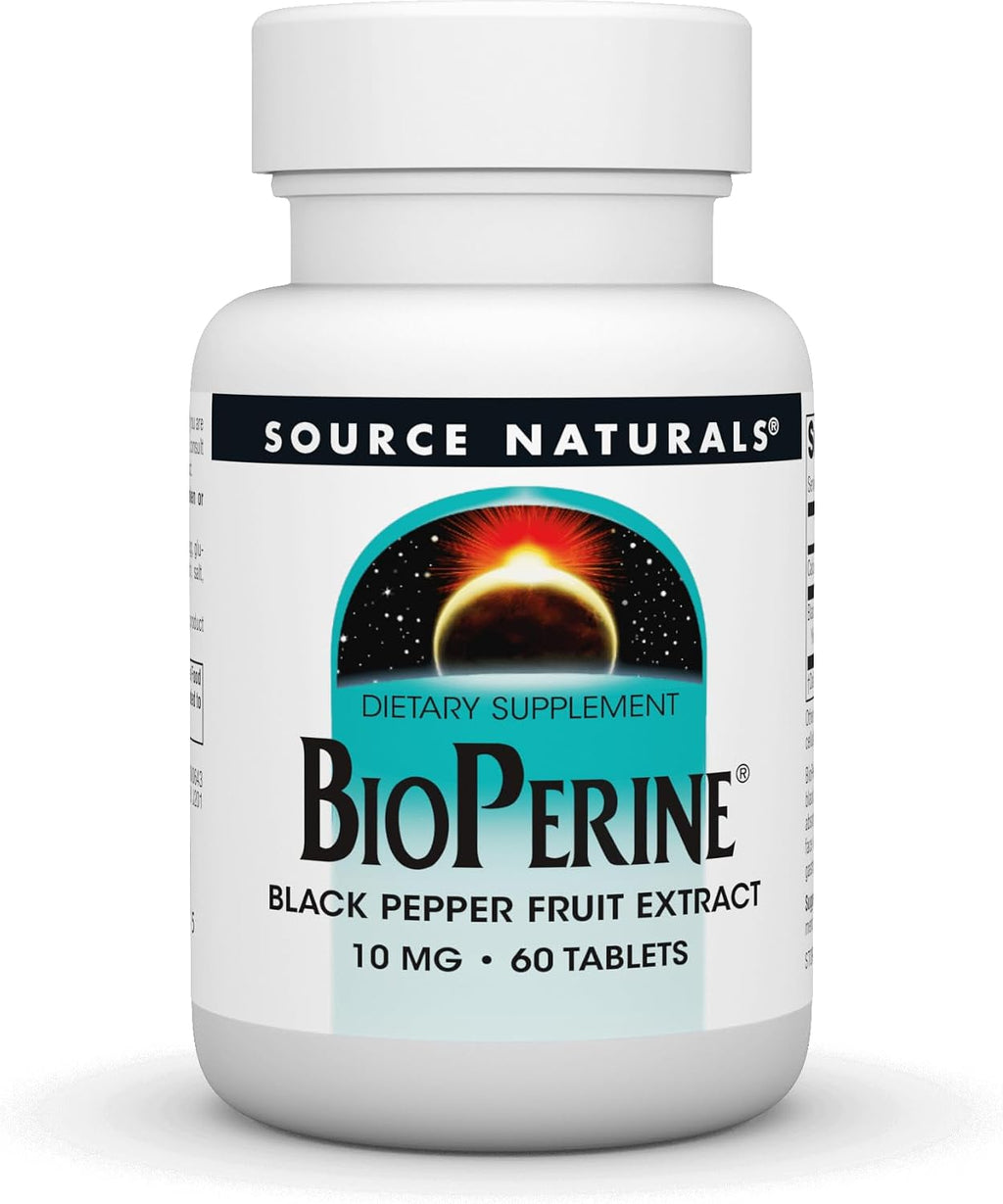 Source Naturals BioPerine, Black Pepper Extract – 60 Tablets