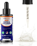 Vitamatic Biotina Líquida con Colágeno – 50.000 mcg – 59 ml – Apoyo para Cabello, Piel y Uñas