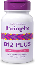 BariMelts Vitamin B12 Plus, 90 Comprimidos de Disolución Rápida (Suministro para 3 Meses)