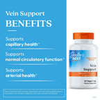 Doctor's Best Suplemento para Venas con Diosmin y Hesperidina - 60 Cápsulas Veganas