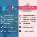 LIVS Creatine Monohydrate Gummies 5g - Suplemento Pre-Entreno para Hombres y Mujeres - Crecimiento Muscular, Fuerza y Recuperación - Vegano, Halal, Kosher, Non-GMO - Sabor Tropical Fruit Punch - 40 Gomitas
