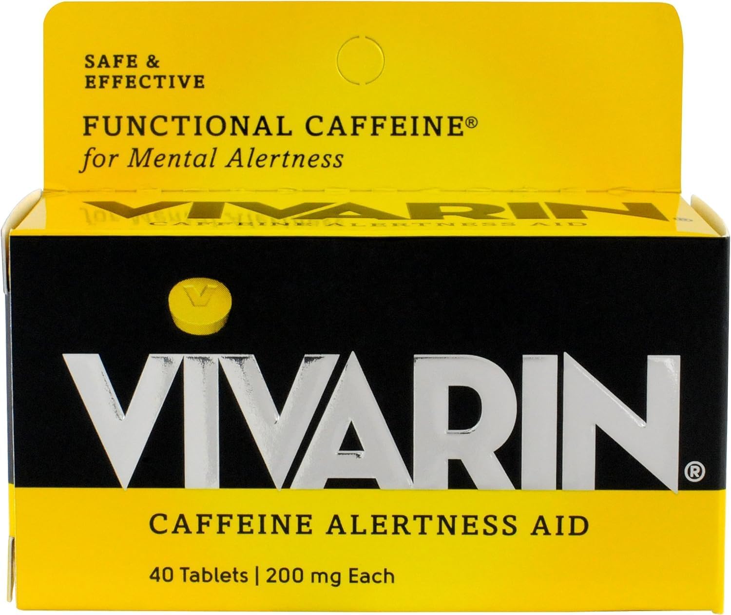 Vivarin Ayuda para la Alerta Mental, 40 Comprimidos (Paquete de 4)