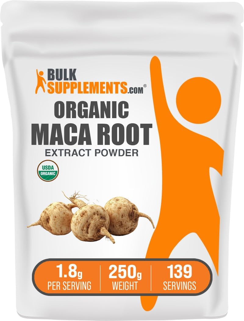 BulkSupplements Organic Maca Root Powder Extract - 250g