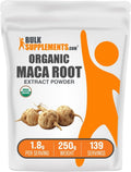 BulkSupplements Organic Maca Root Powder Extract - 250g