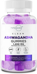 Type Zero Ashwagandha Gummies 60 gominolas (30 dosis) - Sabor a bayas