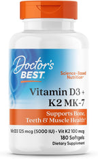 Doctor's Best Vitamina D3 y K2, 60 cápsulas vegetales