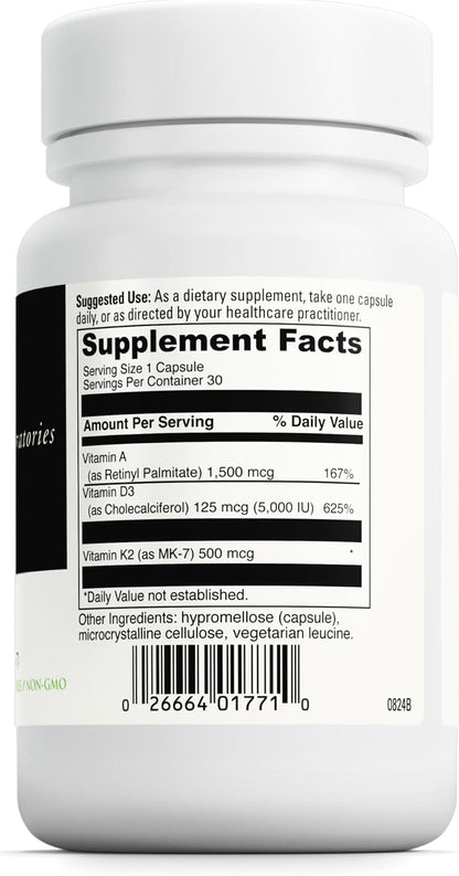 DAVINCI Labs ADK - Suplemento con Vitaminas – Vitamina K: contribuye a la coagulación sanguínea normal y al – Image 2