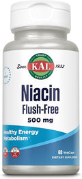 KAL Niacina 500mg Sin Enrojecimiento - Vitamina B3 Vegana - 60 Cápsulas