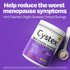Cystex Menopause Support Powder - Mezcla en polvo con electrolitos para el apoyo diario durante la menopausia - Sabor a bayas - 15 porciones