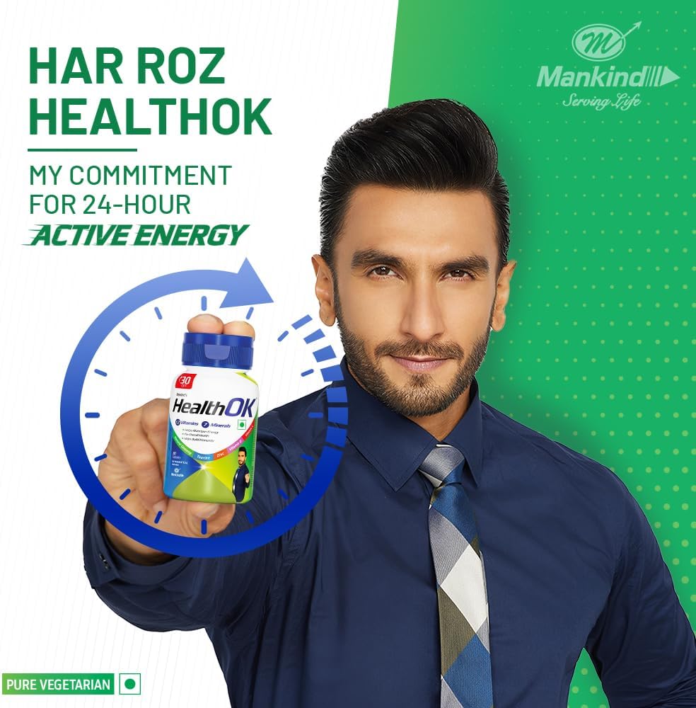Health Ok Multivitamínico Completo con Minerales y Aminoácidos - 30 Comprimidos