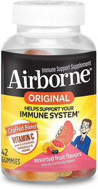 Airborne Gummies Sabor Frutas Variadas con Vitamina C, 750 mg, 42 Gominolas (Pack de 2)