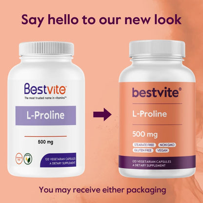 BESTVITE L-Prolina 500mg (240 Cápsulas – Sin estearatos ni rellenos: Fórmula limpia, solo L-Prolina y los – Image 7