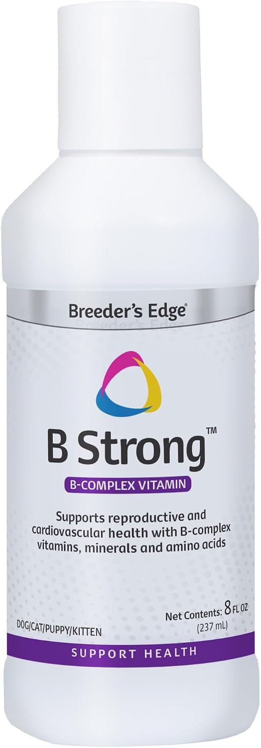 Breeder's Edge B Strong Líquido, Vitaminas B para Perros y Gatos, 237 ml