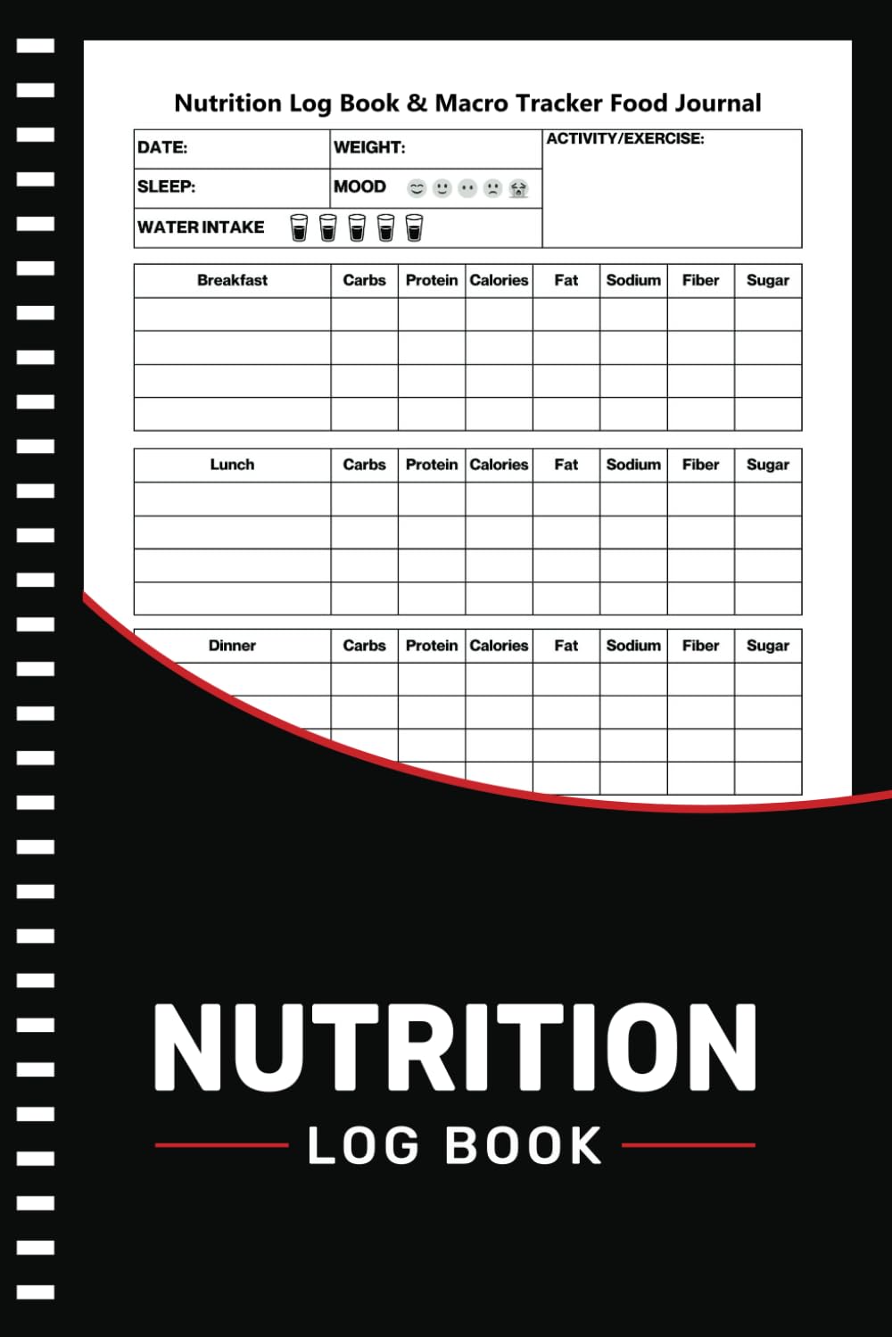 Diario de Nutrición y Contador de Calorías - 105 Páginas (15x23 cm)