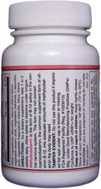 Unique B-12 Sublingual B Vitamins 90 Cápsulas Vegetales