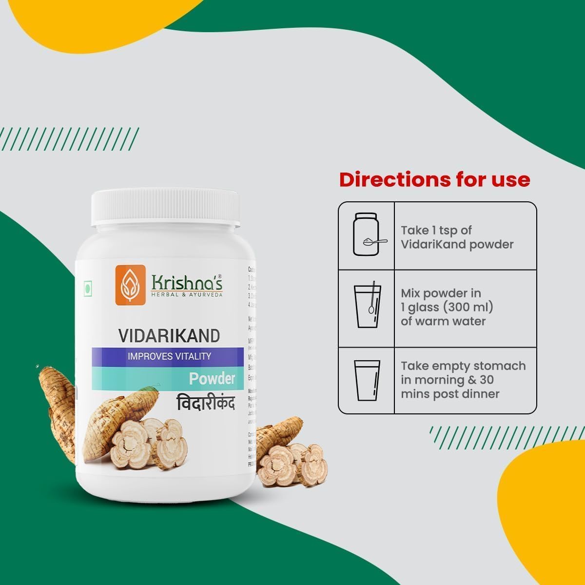 Vidari Kand (Pueraria tuberosa) Powder - 100 g | Natural Supplement