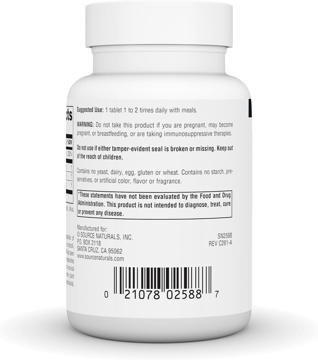 Source Naturals DIM, Diindolylmethane 200mg with BioPerine, Vitamin E & More - 30 Tablets