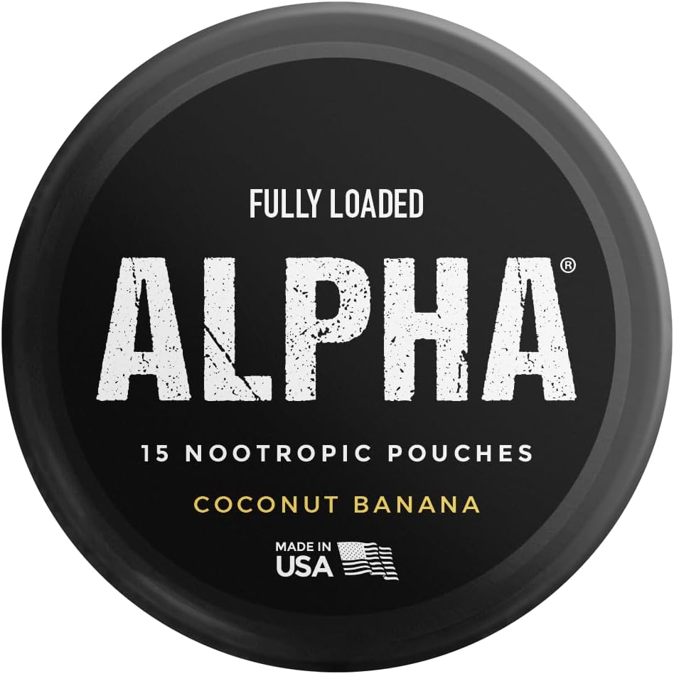 Fully Loaded Alpha Nootropic Pouches (Coco y Plátano) - 5 Latas - 15 Bolsitas por Lata