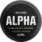 Fully Loaded Alpha Nootropic Pouches (Coco y Plátano) - 5 Latas - 15 Bolsitas por Lata