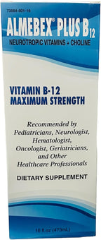 Almebex Plus B12, Vitaminas Neurotrópicas + Colina, 473 ml