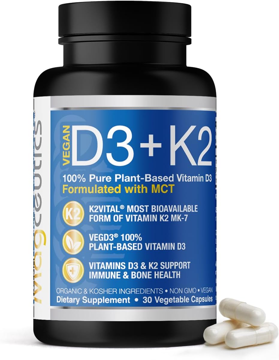 Magceutics Vitamina D3 K2 5000 UI 100 mcg MK-7 con MCT - 30 Cápsulas Veganas