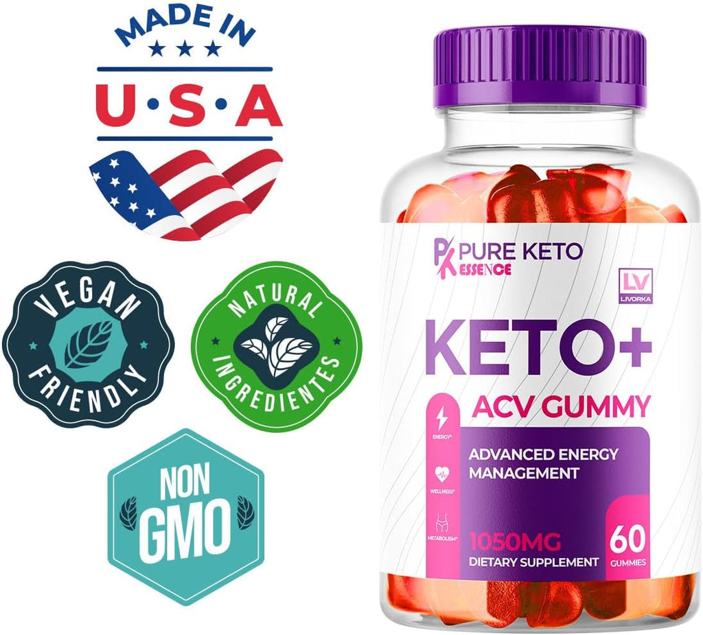 (3 Pack) Pure Keto Essence Keto ACV Gummies, 180 Gominolas