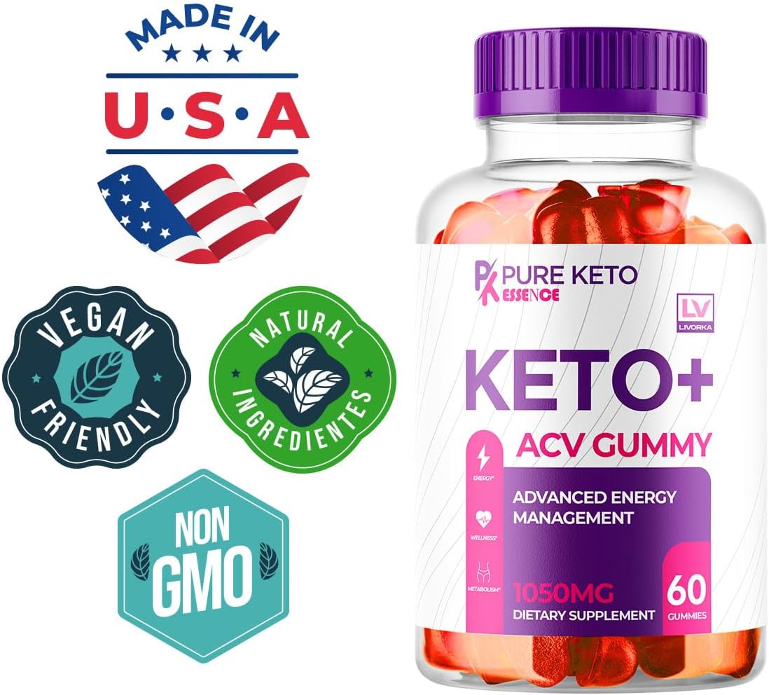 (3 Pack) Pure Keto Essence Keto ACV Gummies, 180 Gominolas