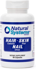 Hair Skin and Nails - Suplemento de Biotina y Vitaminas para Piel, Cabello y Uñas, 60 Cápsulas