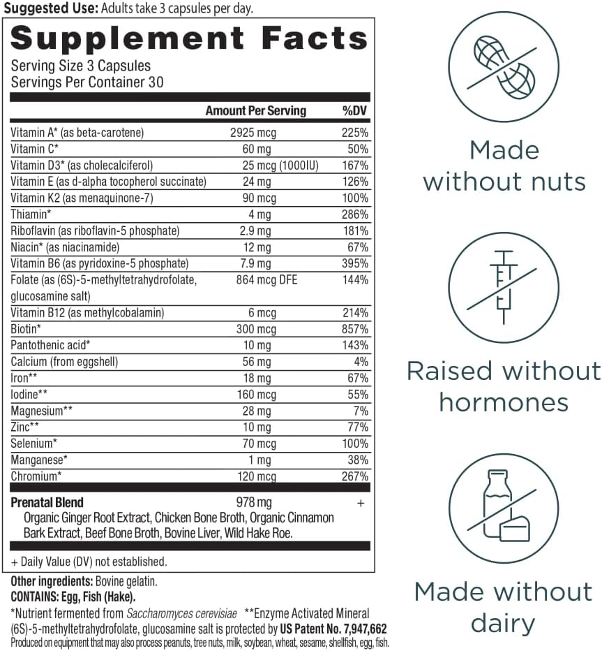 Ancient Nutrition Prenatal Multivitamin, 90 Cápsulas
